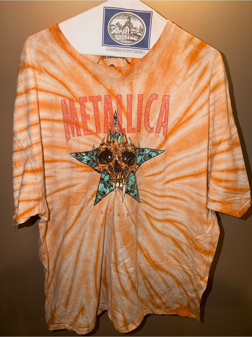 Metallica Orange Tie-Dye Short Sleeve Graphic Tee